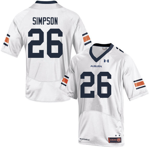 Men #26 Jaylin Simpson Auburn Tigers College Football Jerseys Sale-White - Click Image to Close